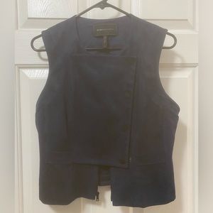 💝 4/$24 - Blue Velvet Button-Up Panel Vest - BCBG Maxazria